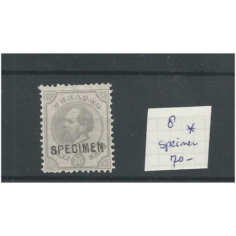 Curaçao 8 with SPECIMEN-overprint  MH/unused CV 70 €