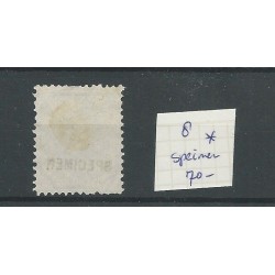Curaçao 8 with SPECIMEN-overprint  MH/unused CV 70 €