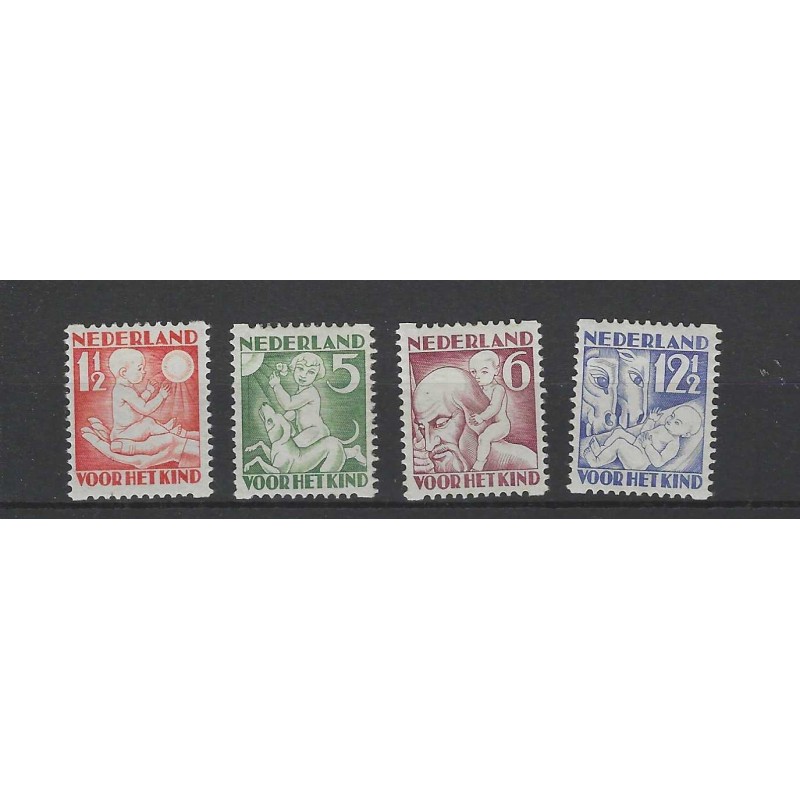 Netherlands R86-89 Syncopated perforation Child Welfare 1930 MH/unused CV 40 €