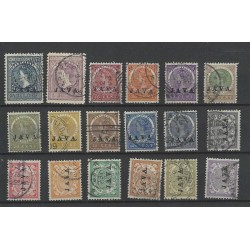 Dutch East Indies 63-80 JAVA-opdrukken VFU/used  CV 103 €