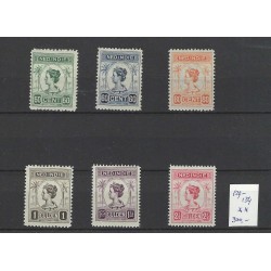 Ned. Indie 129-134 Wilhelmina serie  MNH/postfris  CV 300 €