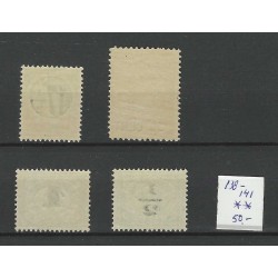 Dutch East Indies 138-141 Emergency issue MNH  CV 50 €