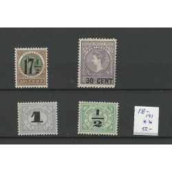 Dutch East Indies 138-141 Emergency issue MNH  CV 50 €