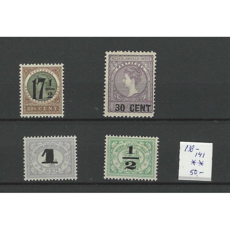 Ned. Indie 138-141 Nooduitgifte MNH/postfris  CV 50 €