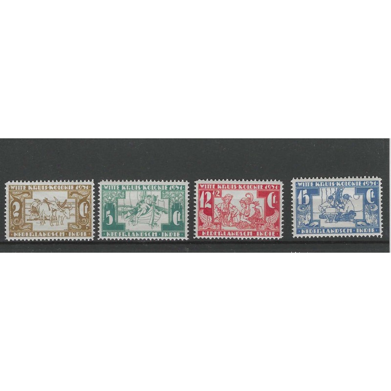 Ned. Indie 172-175 Witte Kruis MNH/postfris  CV 65 €