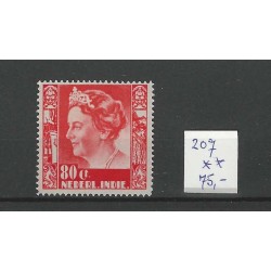 Dutch East Indies  207  Wilhelmina z. wm.  MNH CV 75 €
