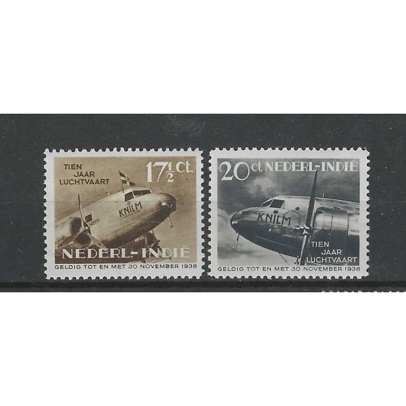 Ned. Indie  239-240 Indische Luchtvaart MNH/postfris CV 5 €