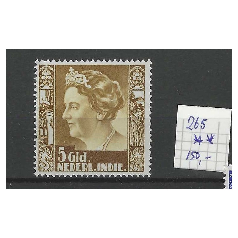 Ned. Indie  265  Wilhelmina m. wm.  MNH/postfris CV 150 €