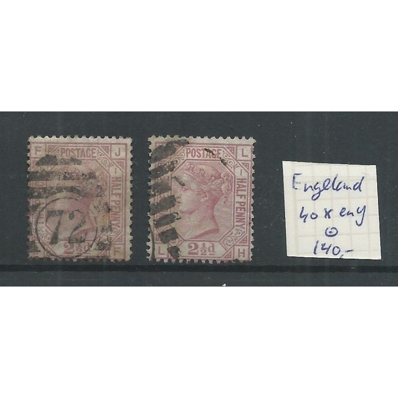 Great Britain  nr 40x and 40y Queen Victoria 1875 VFU/used  CV 140 €