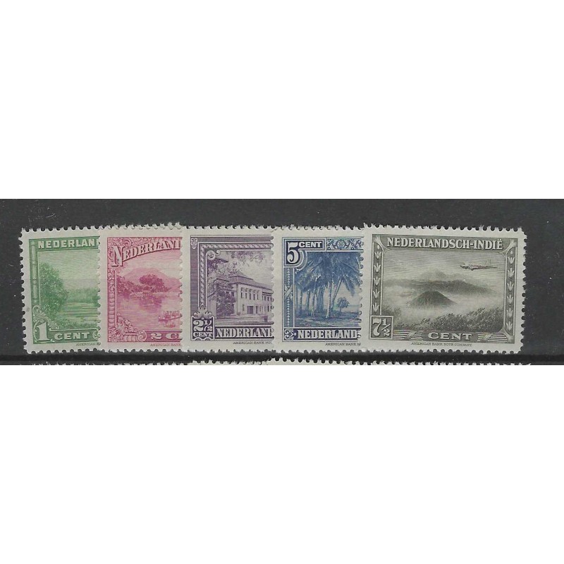 Dutch East Indies  304-308 Verschillende voorstellingen MNH  CV 3,50 €