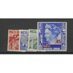 Dutch East Indies  322-325 Provisional issue MNH  CV 3,0 €