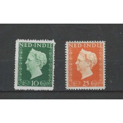 Ned. Indie  345-346 Koningin Wilhelmina MNH/postfris  CV 115 €