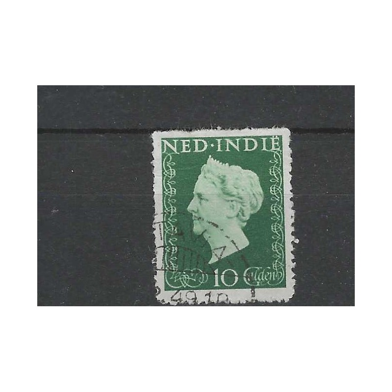 Ned. Indie  345 Koningin Wilhelmina VFU/gebr CV 19 €