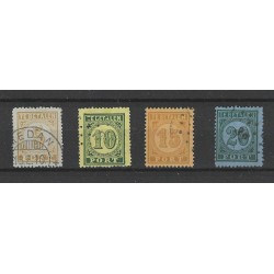 Dutch East Indies  P1-4 Postage due 1874  VFU/used CV 600 €
