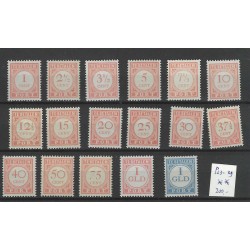 Ned. Indie  P23-39 Port 1913-1940  MNH/postfris CV 200 €