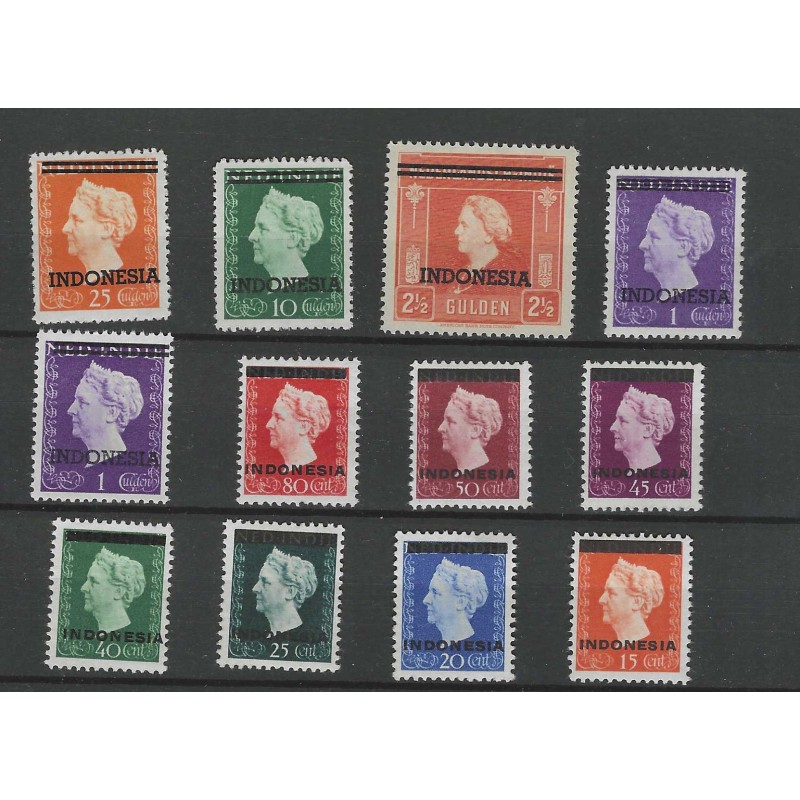 Ned. Indie 351-361 Hulpuitgifte MNH/postfris CV 345 €  PRACHT  !!