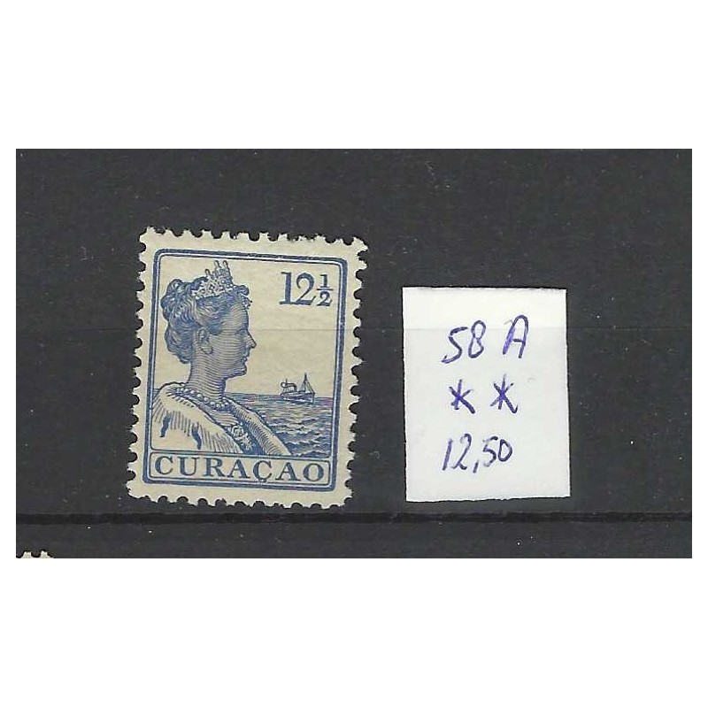 Curacao 58A Wilhelmina 12,5ct  MNH/postfris  CV 12,5 €  PRACHT  !!