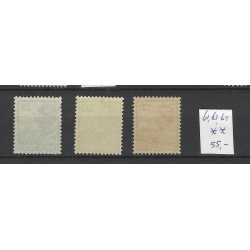 Curaçao 61, 63, 64 Wilhelmina  MNH  CV 55 €  EXTREMELY FINE  !!