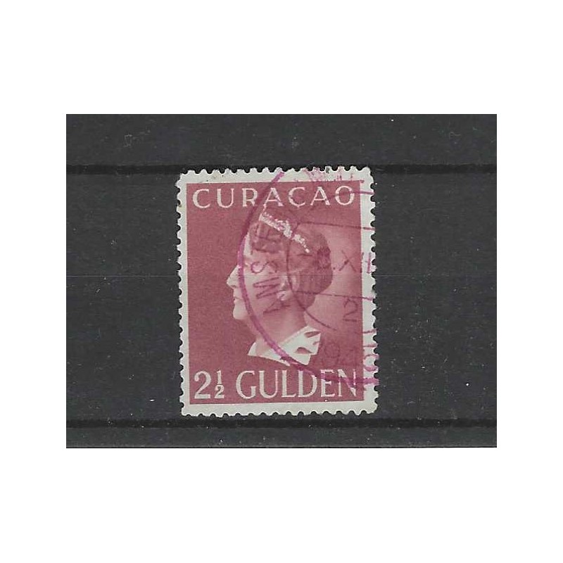 Curacao 151 Wilhelmina VFU/gebr met AMSTERDAM stempel CV ?? €  PRACHT  !!