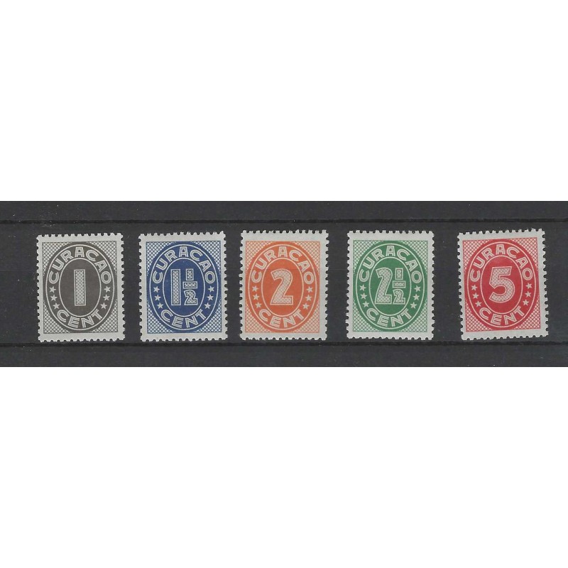 Curacao 153-157 Cijfer Indische druk MNH/postfris CV 33 €  PRACHT  !!