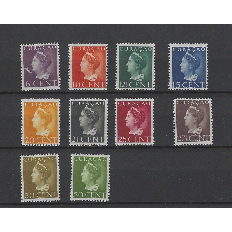 Curacao 168-177 Wilhelmina  MNH/postfris CV 22 €  PRACHT  !!