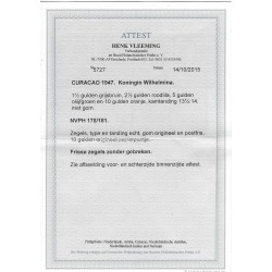 Curaçao 178-181 Wilhelmina  MNH CV 415 €  Certificate  !!