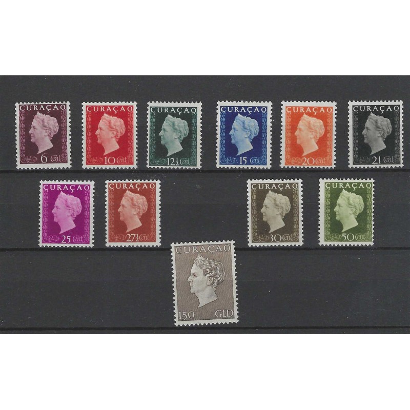 Curacao 185-195 Wilhelmina  MNH/postfris CV 118 € Pracht  !!