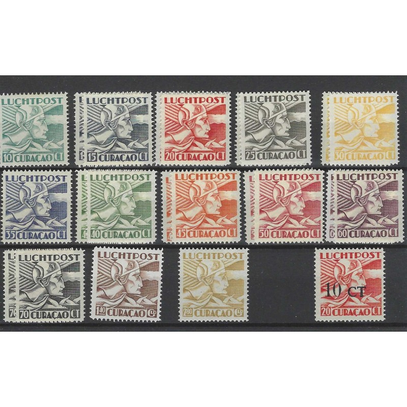 Curaçao LP4/16, LP17 Airmail   MNH CV 115 € Extremely fine  !!