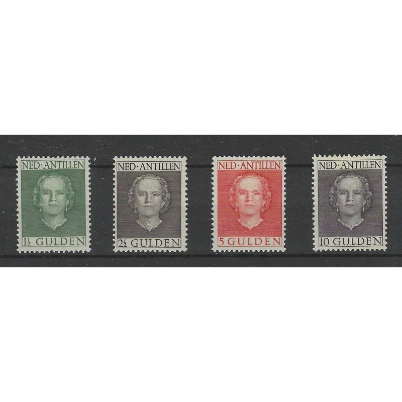 Curaçao/Antillen 230-233 Juliana EN FACE  MNH CV 425 € Certificate!!