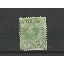 Suriname 4B Willem III 1873  MH/unused CV 25 €