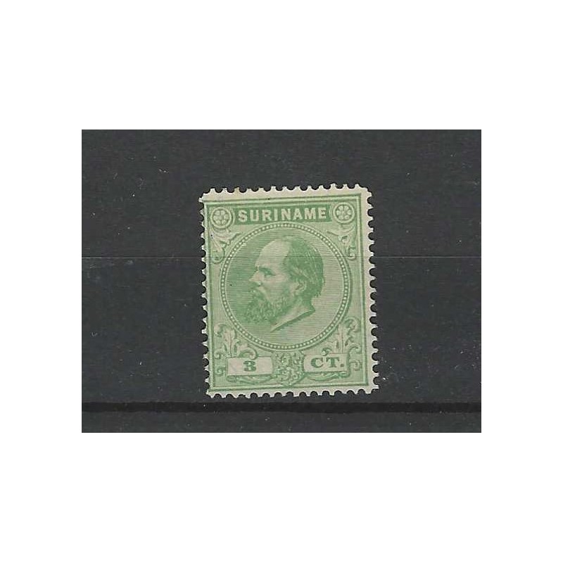 Suriname 4B Willem III 1873  MH/ongebr CV 25 €