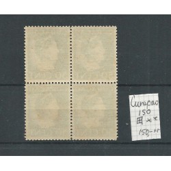 Curaçao 150 Wilhelmina 50ct block of 4  MNH CV 150 €