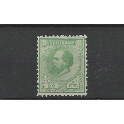 Suriname 9C Willem III 1873  MH/unused CV 45 €