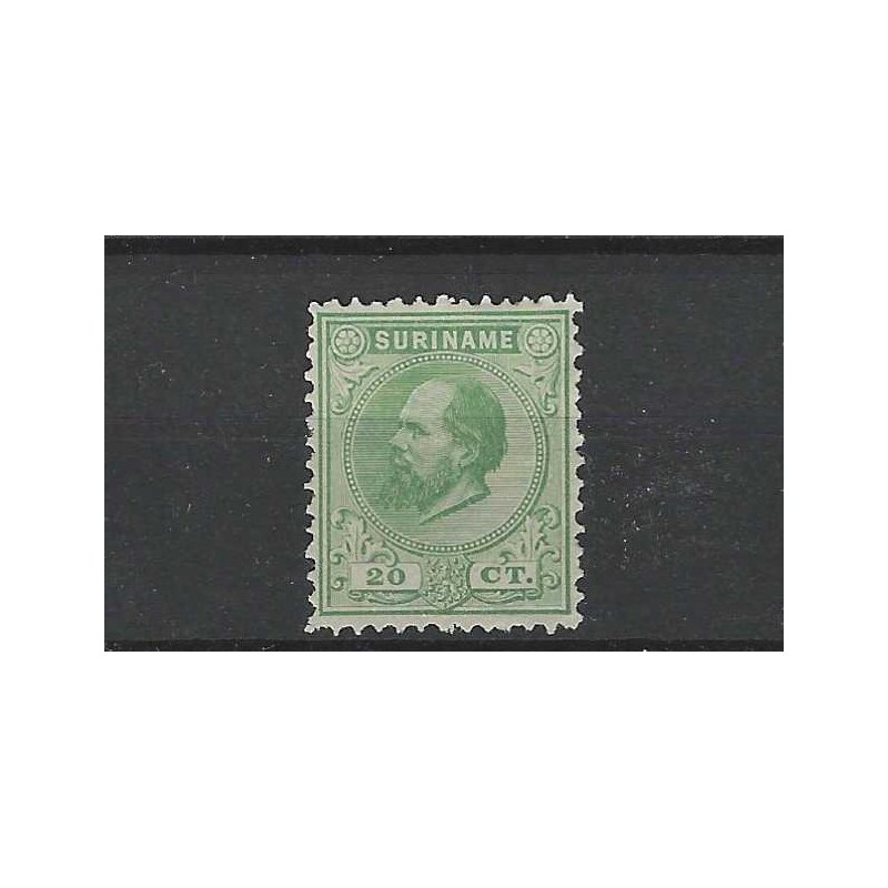 Suriname 9C Willem III 1873  MH/ongebr CV 45 €