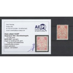 Netherlands BK7  Brandkast 7,5 Gld  MH/unused CV  330 € Certificate Vleeming !!