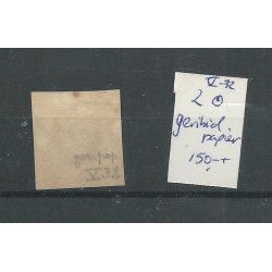 Nederland  2 plt V-32 met geribd papier VFU/gebr  CV  150+ €