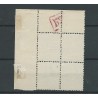 Suriname 16 Hoekblock with Velrandteken P.Z. in red VFU/used  CV  ?? €