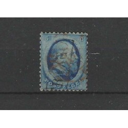 Nederland 4 Willem III met rood-stempeVFU/gebr  CV 20++ €  Pracht !!