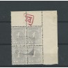 Suriname 16 Hoekblock with Velrandteken P.Z. in red VFU/used  CV  ?? €