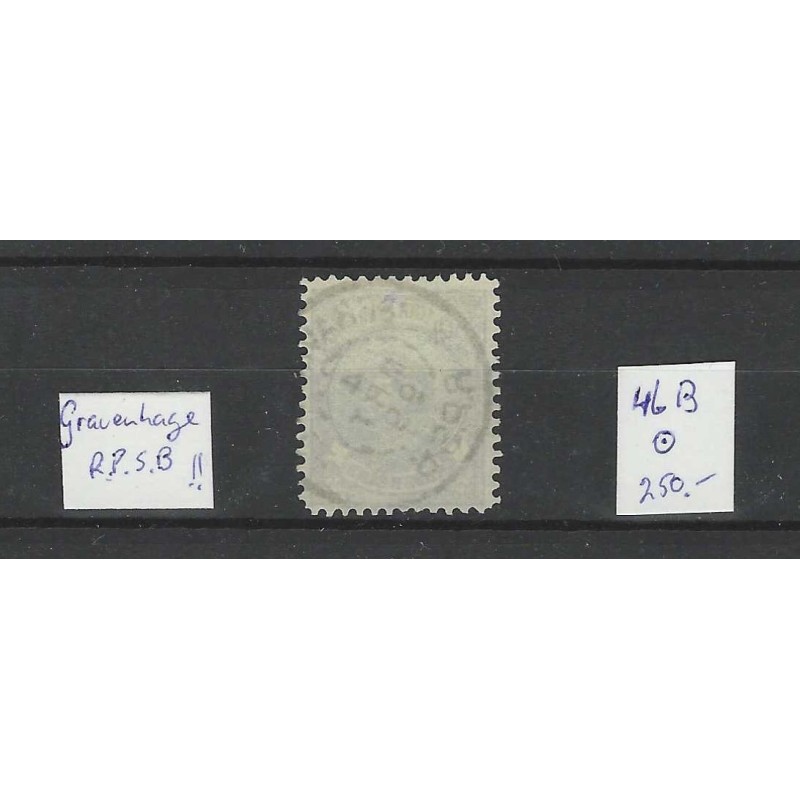 Netherlands 46B Wilhelmina "GRAVENHAGE R.P.S.B. 1899" large round cancel VFU/used  CV 250+ €