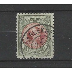 Nederland 48 Wilhelmina 5Gld  "HAARLEMMERMEER 1894" grootrond VFU/gebr CV 575 €