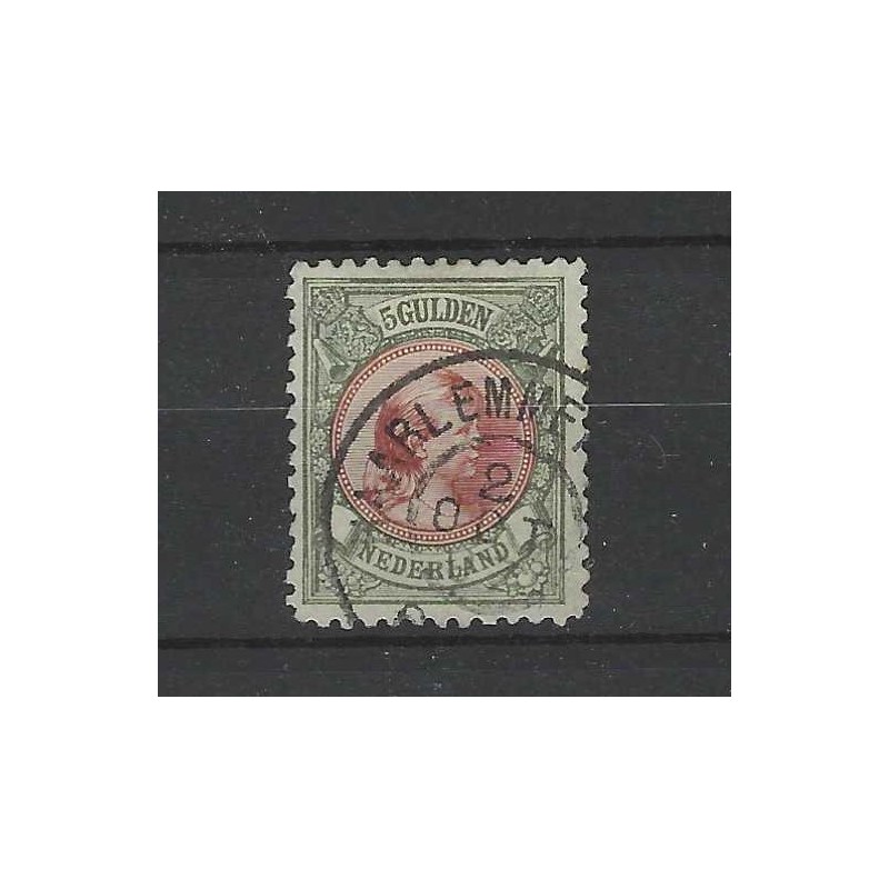 Nederland 48 Wilhelmina 5Gld  "HAARLEMMERMEER 1894" grootrond VFU/gebr CV 575 €