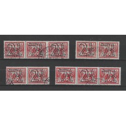 Nederland 356A-D  GUILLOCHE combinaties VFU/gebr CV 67 €