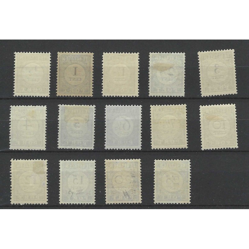 Netherlands P13-26 Postage due 1894 MH/unused  CV 290 €
