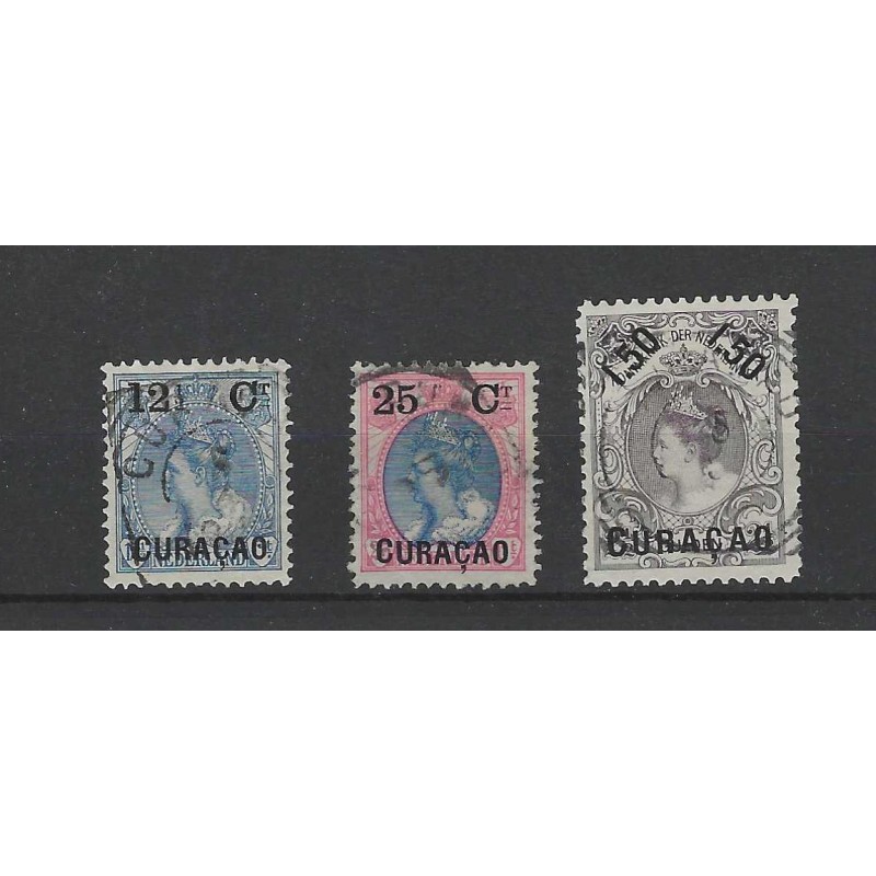 Curacao 26-28 Wilhelmina met OPDRUK VFU/gebr CV 50 €