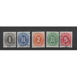 Curaçao 153-157 Numeral VFU/used CV 21,5 €