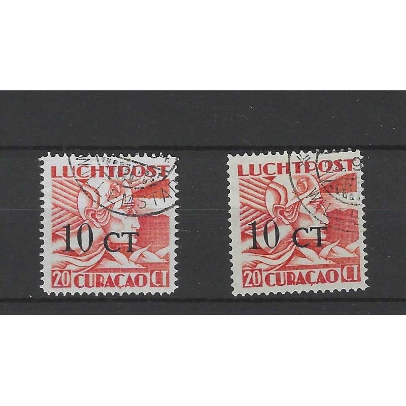 Curaçao LP17a-LP17b  Airmail VFU/used CV 40 €
