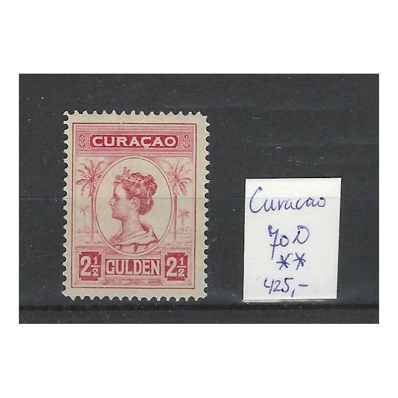 Curacao  70D Wilhelmina 2,5Gld  12,5x12,5  MNH/postfris CV 425 € !Pracht !!