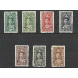 Curaçao 75-81 Wilhelmina 1923  MNH  CV 725 € Certificate !!