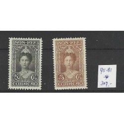 Curacao 75-81 Wilhelmina 1923  MH/ongebr CV 307 € !!Pracht !!